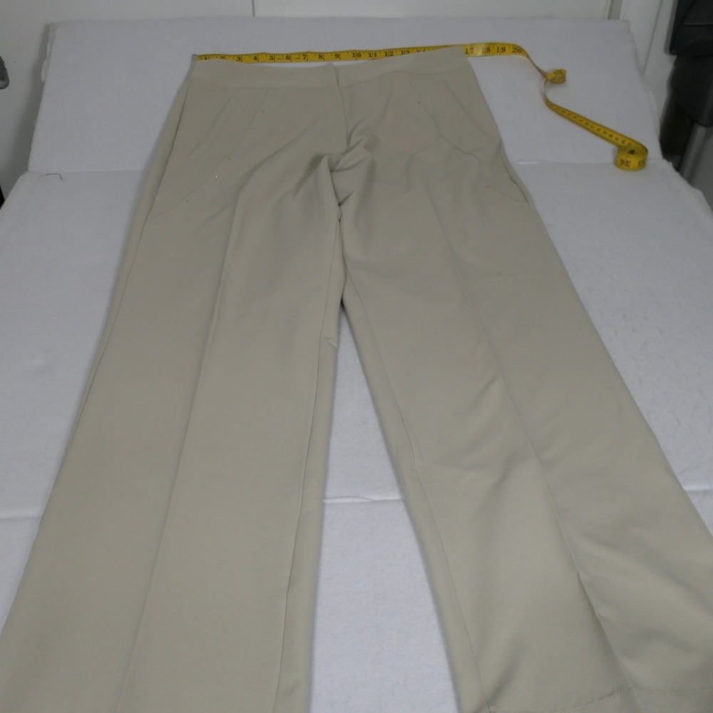 Tail Womens Golf Pants 12 Tan Rhinestone Embellished Wide Leg GH4192-7151 Preppy